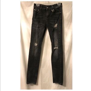 DSquared Skater Slim Fit Black Distressed Jeans 29